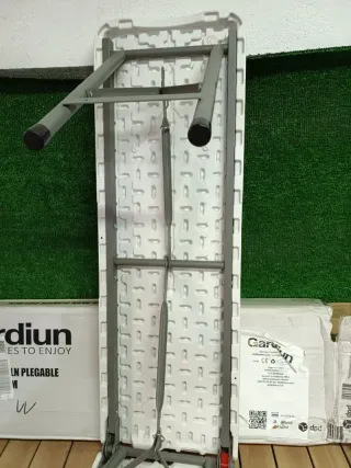 Banco plegable portátil New Koln de 180x28x43 cm