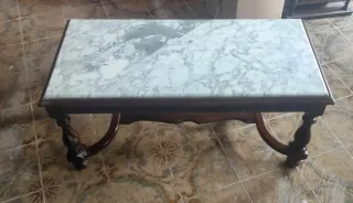 Mesa de centro madera y mármol