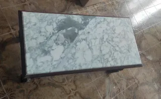 Mesa de centro madera y mármol