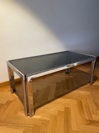 Mesa baja cromada años 70 Space Age