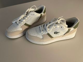 Zapatillas Lacoste Hombre Beige/Blanco Nuevas