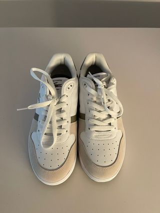 Zapatillas Lacoste Hombre Beige/Blanco Nuevas