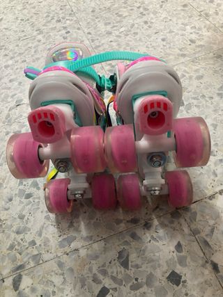 Pattini da ragazza Sumeber rosa e argentati