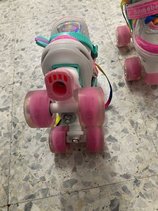 Pattini da ragazza Sumeber rosa e argentati