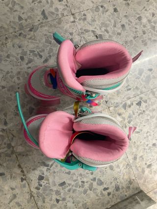 Pattini da ragazza Sumeber rosa e argentati