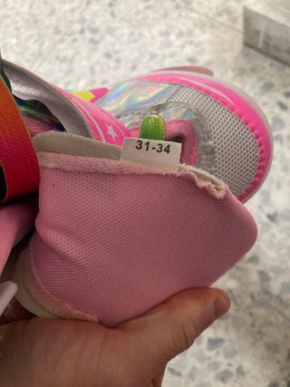 Pattini da ragazza Sumeber rosa e argentati