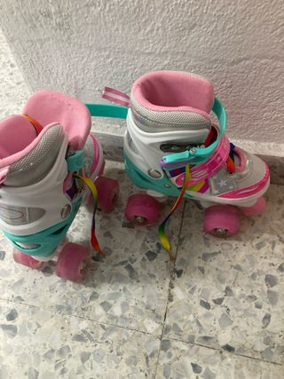 Pattini da ragazza Sumeber rosa e argentati