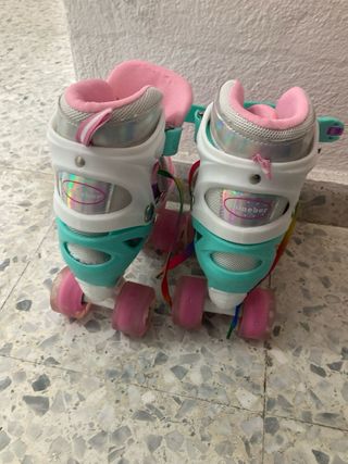 Pattini da ragazza Sumeber rosa e argentati
