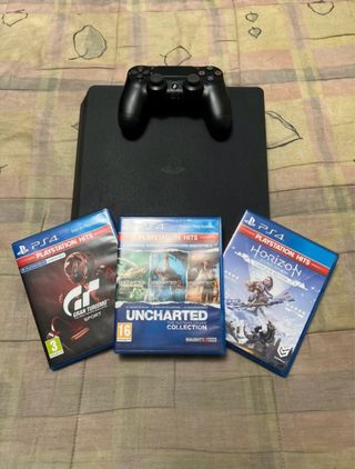PS4 (PlayStation 4) + Mando + 3 Juegos