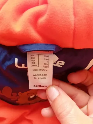 Mono Nieve Esquí Azul Infantil