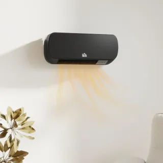 Calefactor negro de pared