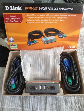 D-Link DKVM-2KU Switch KVM 2 Puertos PS/2 USB