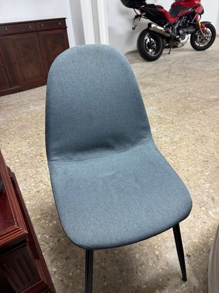 Sillas tapizadas tela y metal