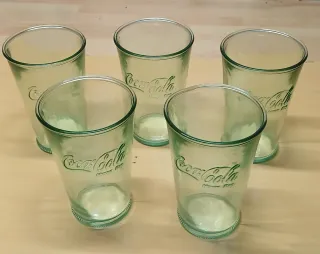 5 Vasos Coca-Cola Verdes Nuevos