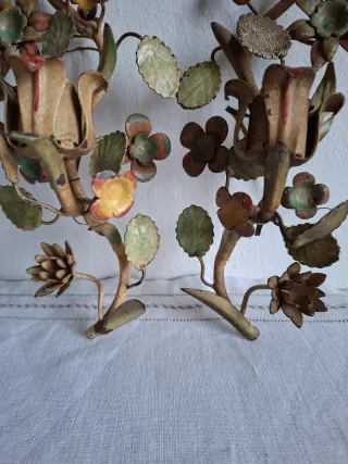 Coppia applique vintage antica