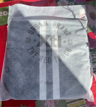 BOLSO NEGRO Impermeable Rayas Blancas+REGALO