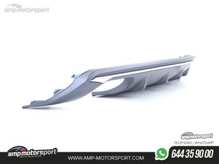 DIFUSOR TRASERO DOBLE IMPRIMADO CON COLAS PARA AUDI A3 8V SEDAN/CABRIO 2012-2016