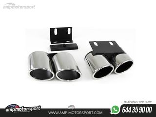 DIFUSOR TRASERO DOBLE IMPRIMADO CON COLAS PARA AUDI A3 8V SEDAN/CABRIO 2012-2016