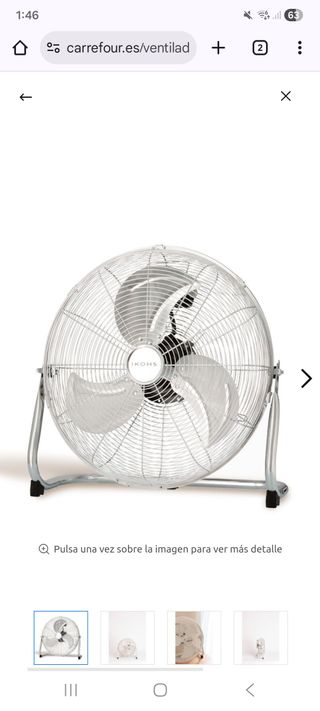 Ventilador Industrial Plata