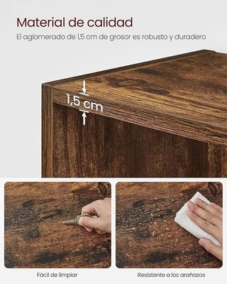 Librería VASAGLE 6 Niveles LBC166X01 Marrón Rústic