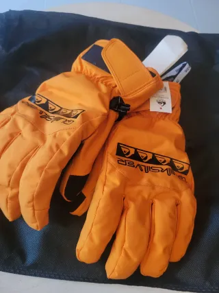 (A estrenar) Casco naranja con gafas y guantes (L)