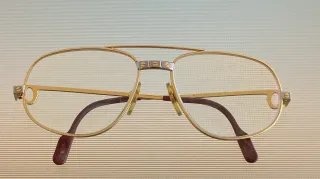 Gafas Cartier Vintage Años 80 Oro/Plata