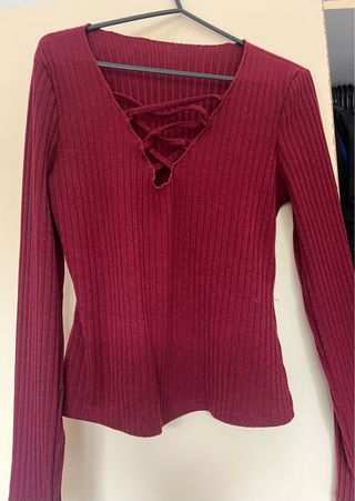 Camisola Vermelha Malha Cruzada tamanho S/M