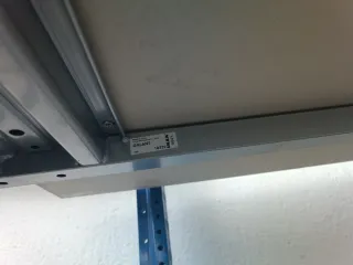 Mesa de oficina angular madera y metal