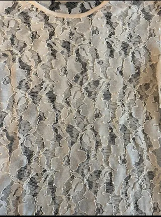 Camiseta Susana Encaje Blanca Manga Larga