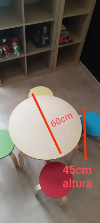 Mesa infantil redonda 60cm