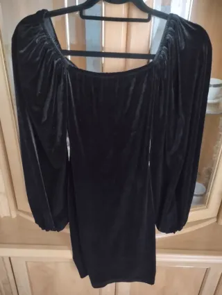 Vestido Terciopelo Negro Talla S