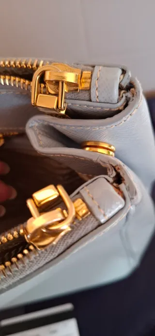 Borsa Prada Galleria Saffiano Blu Oro