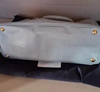 Borsa Prada Galleria Saffiano Blu Oro