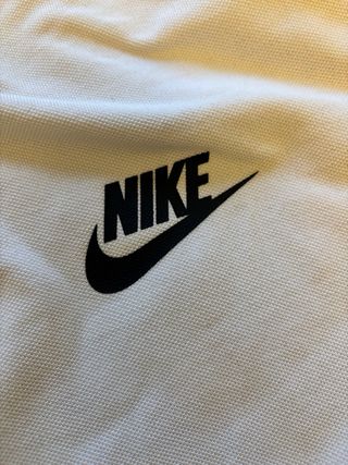 Polo Nike Beige y Azul Manga Corta