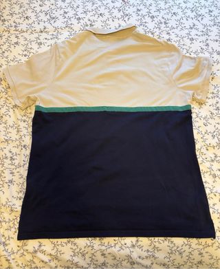 Polo Nike Beige y Azul Manga Corta