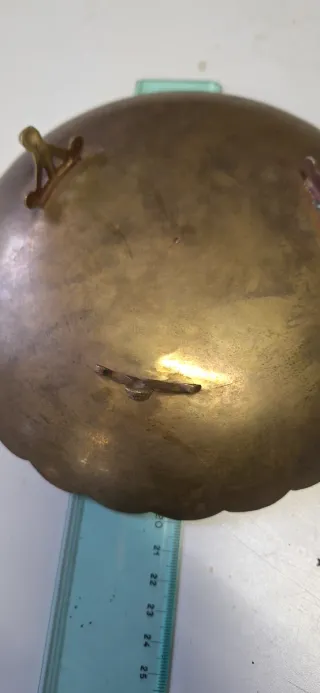 Ciotola in ottone smaltato vintage