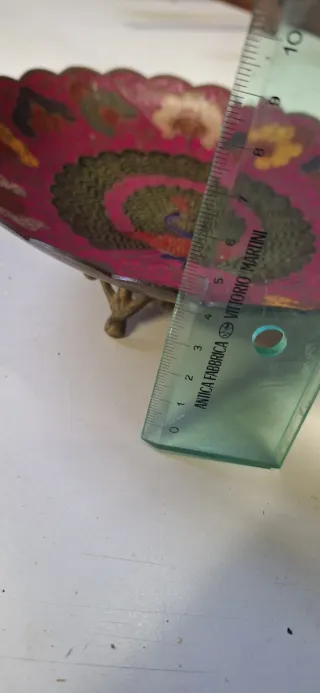 Ciotola in ottone smaltato vintage