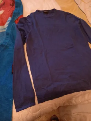 Jersey Lana Massimo Dutti Azul Marino Talla M