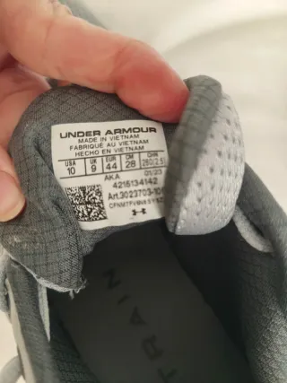 Zapatillas Under Armour Talla 44 Grises
