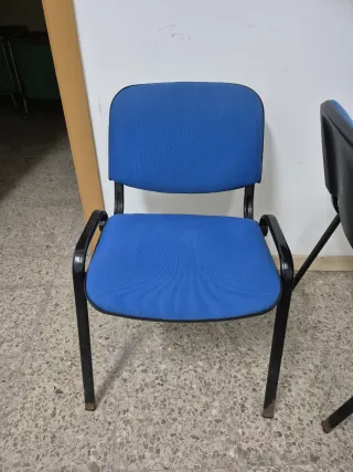 Sillas de oficina azules y negras 2unid