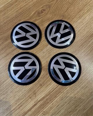 4 Centros Jante VW 90mm Alumínio côncavos