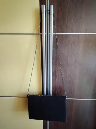 Bolso Sfera negro y rosa con pedrería