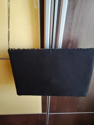 Bolso Sfera negro y rosa con pedrería