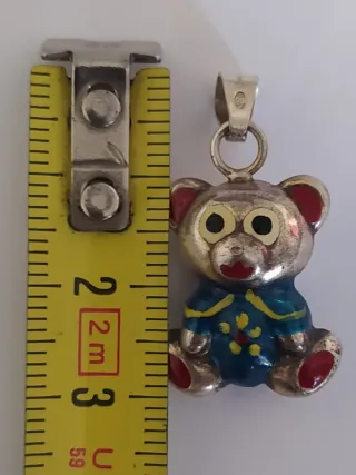 Colgante Oso Vintage Plata 925 - Italia