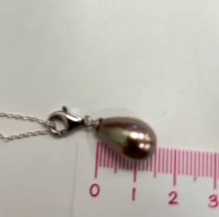 Collar Majorica Perla Rosada Cadena Plata 40cm