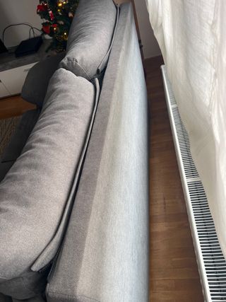 Sofá 2-3 plazas gris tela