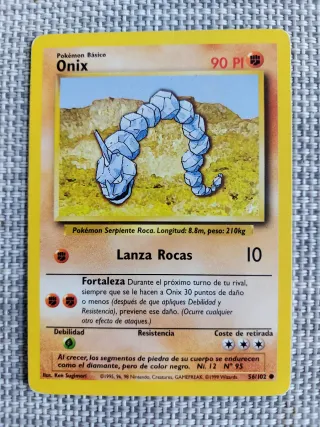 Carta Pokémon Onix Base Set Español