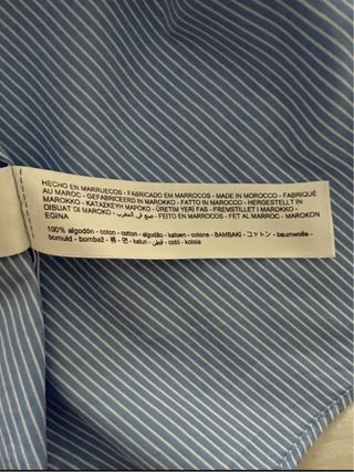 Camisa Massimo Dutti Rayas Azul