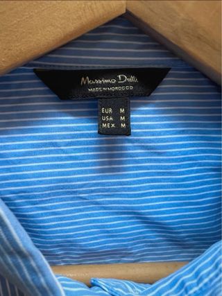 Camisa Massimo Dutti Rayas Azul