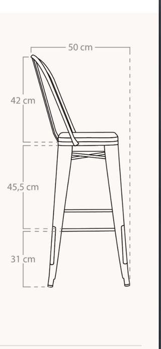 Sgabello Bar Vintage in Legno e Metallo